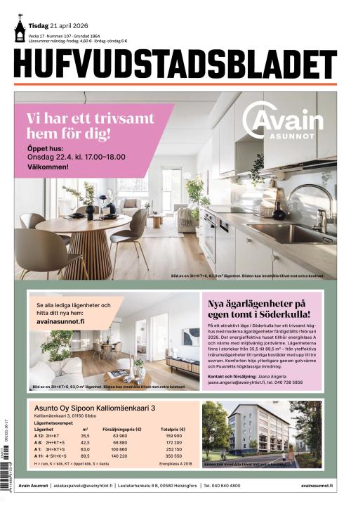 Hufvudstadsbladet 21.4.2026