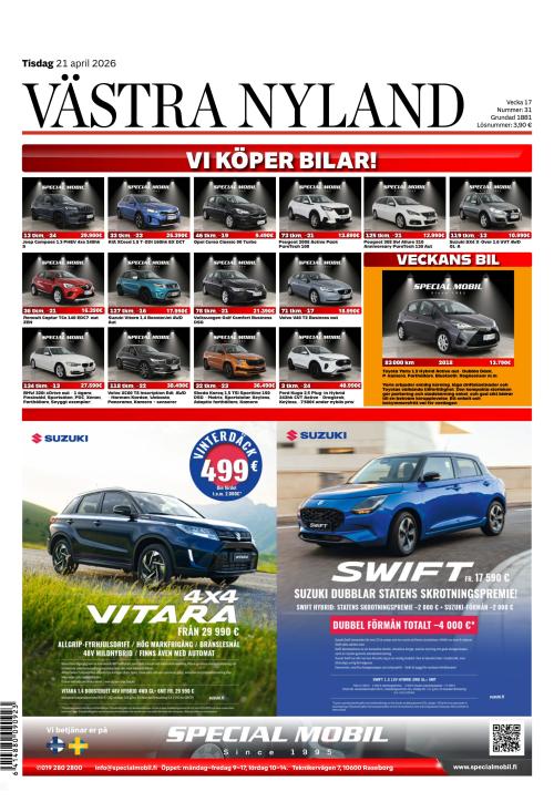 Västra Nyland 21.4.2026