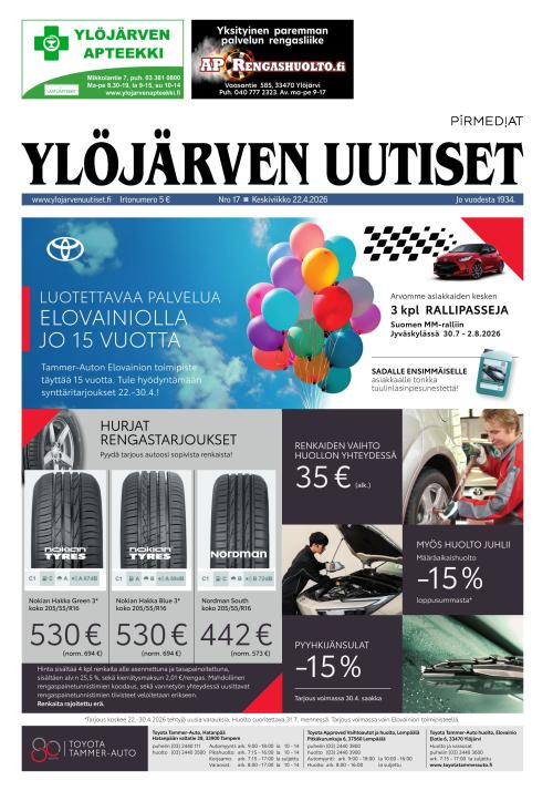Ylöjärven Uutiset 22.4.2026