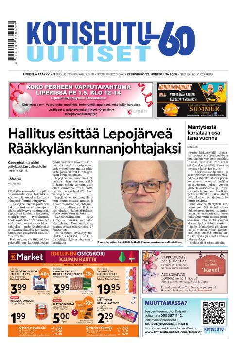 Kotiseutu-uutiset 22.4.2026