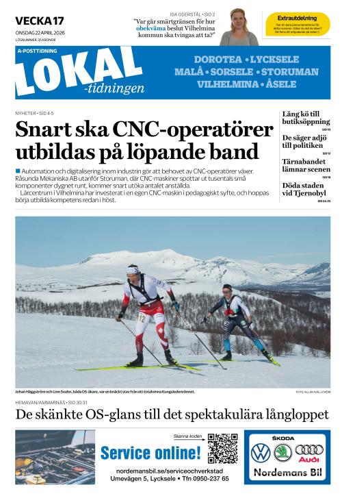 Lokaltidningen 22.4.2026