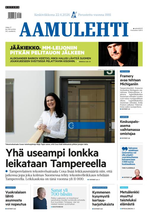 Aamulehti 22.4.2026