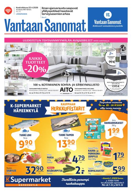 Vantaan Sanomat (Länsi) 22.4.2026