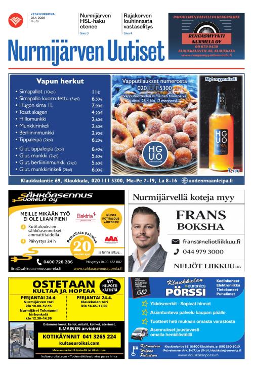 Nurmijärven Uutiset 22.4.2026