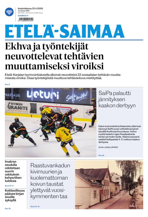 Etelä-Saimaa 22.4.2026