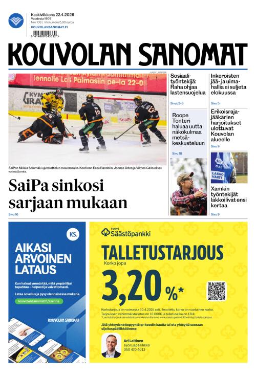 Kouvolan Sanomat 22.4.2026