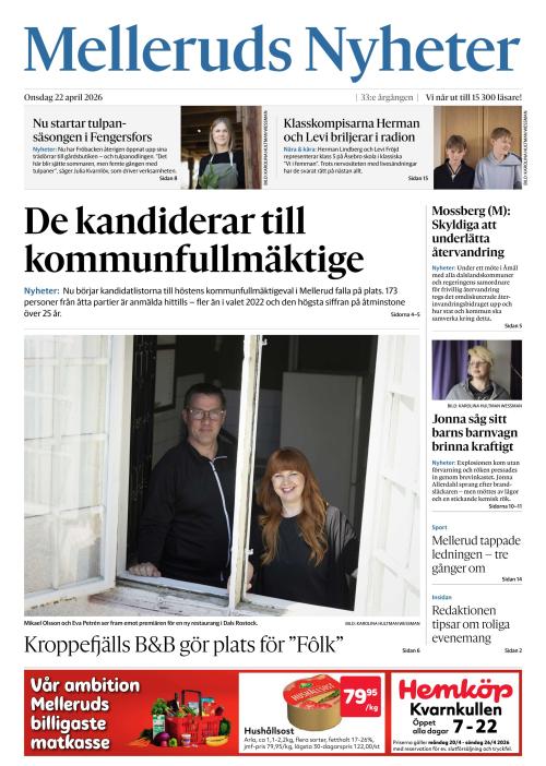 Melleruds nyheter 22.4.2026