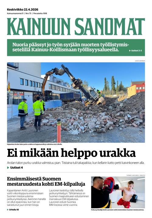 Kainuun Sanomat 22.4.2026