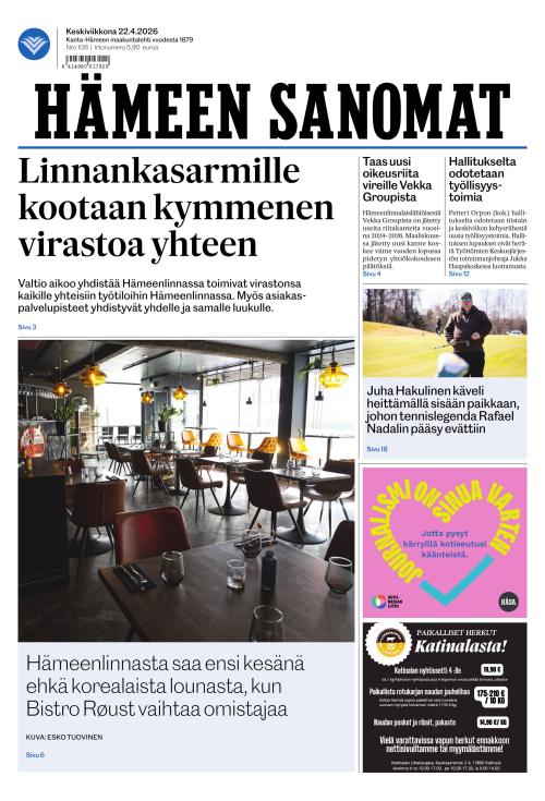 Hämeen Sanomat 22.4.2026