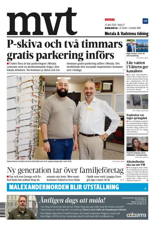 Motala Vadstena Tidning 22.4.2026
