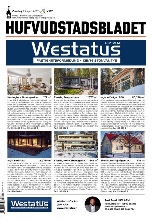 Hufvudstadsbladet 22.4.2026