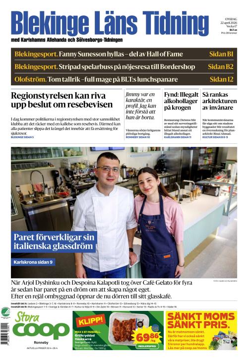 Blekinge Läns Tidning 22.4.2026