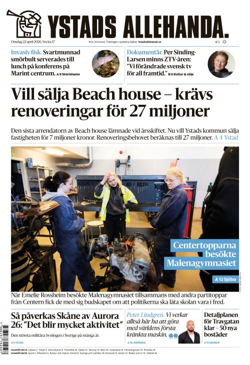 Ystads Allehanda 22.4.2026