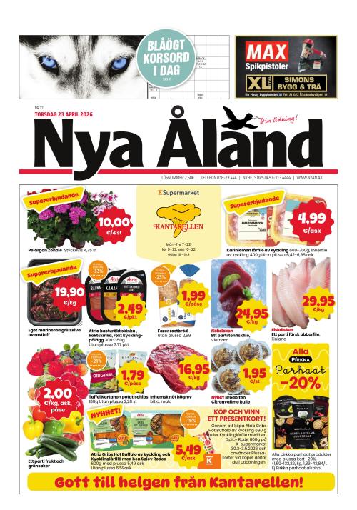 Nya Åland 23.4.2026