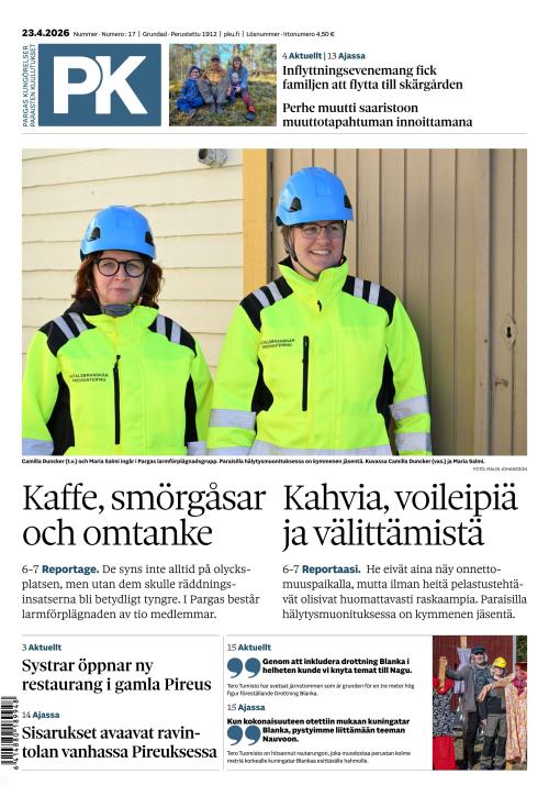 Paraisten kuulutukset 23.4.2026