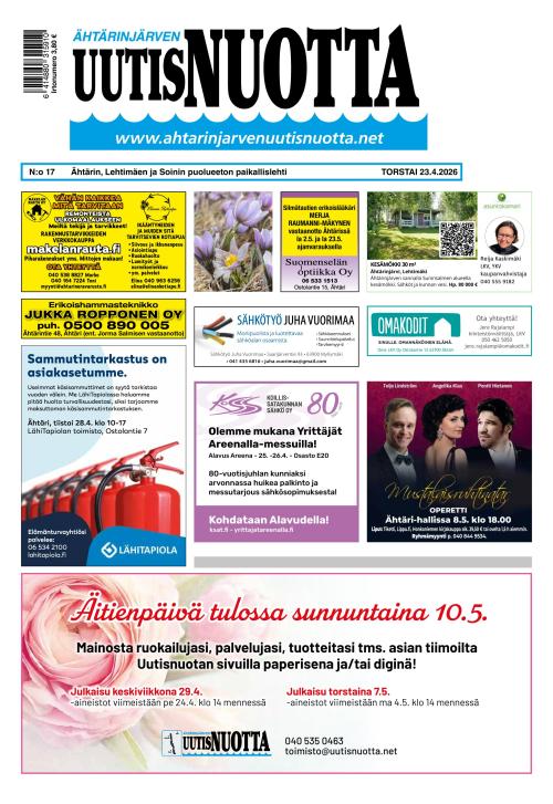 Ähtärinjärven Uutisnuotta 23.4.2026