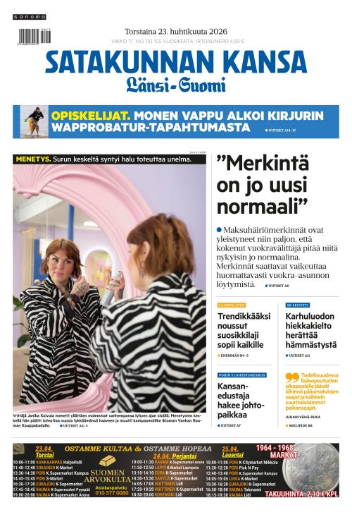 Satakunnan Kansa Länsi-Suomi 23.4.2026