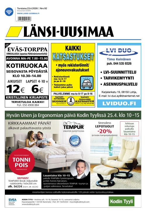 Länsi-Uusimaa 23.4.2026