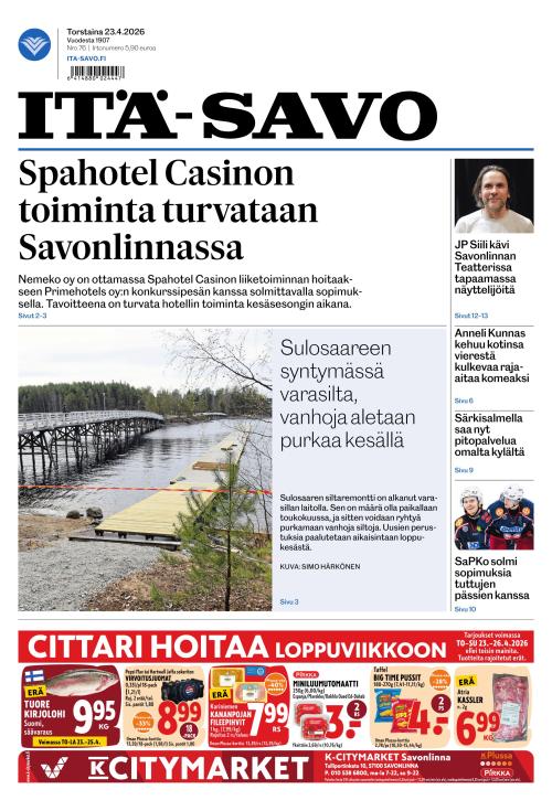 Itä-Savo 23.4.2026