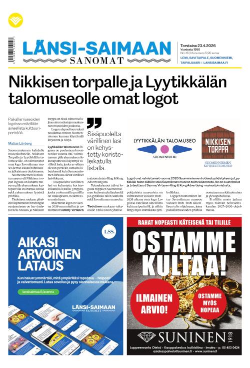 Länsi-Saimaan Sanomat 23.4.2026