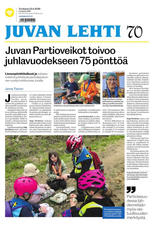 Juvan lehti 23.4.2026