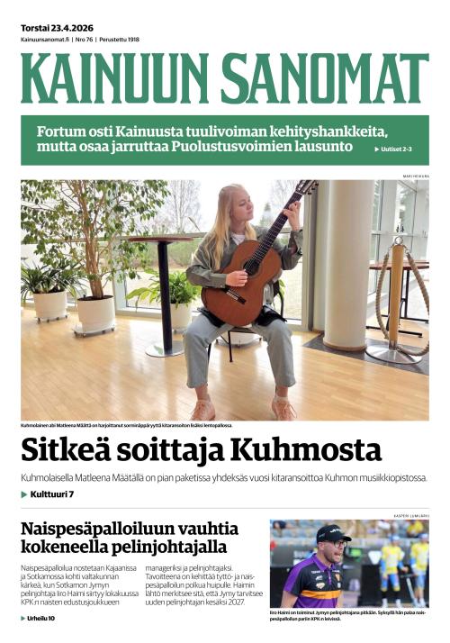 Kainuun Sanomat 23.4.2026