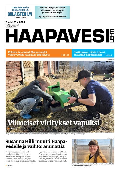 Haapavesi-lehti 23.4.2026