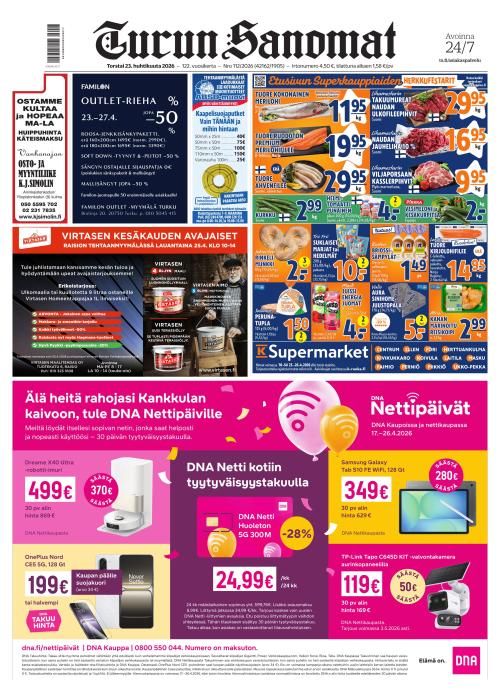 Turun Sanomat 23.4.2026