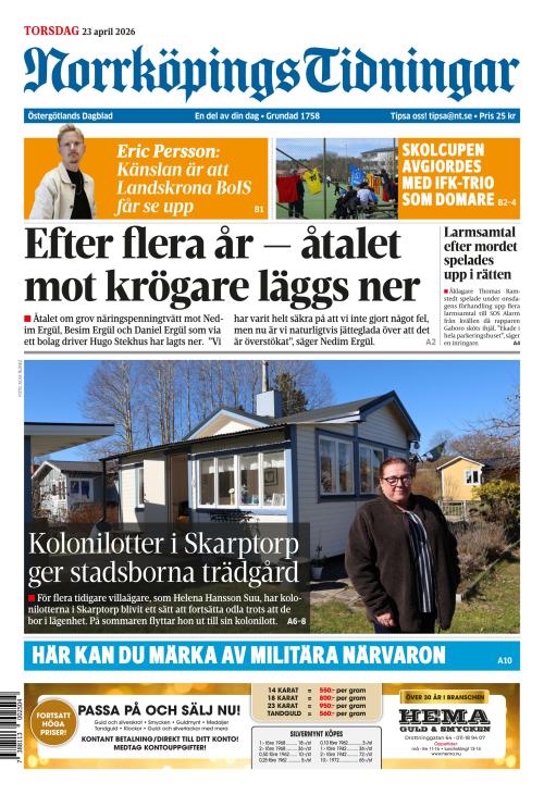 Norrköpings Tidningar 23.4.2026