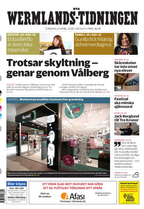 Nya Wermlands-Tidningen 23.4.2026