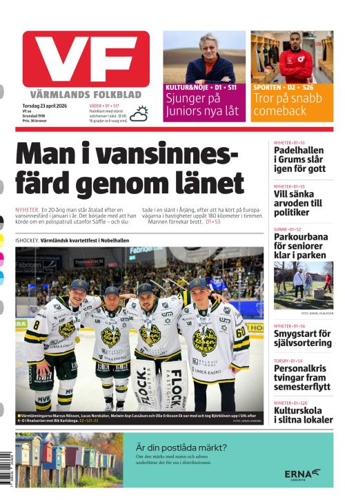 Värmlands Folkblad 23.4.2026