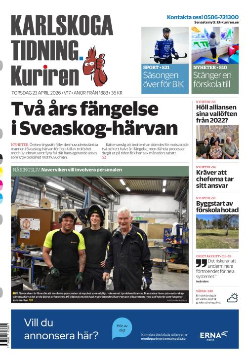 Karlskoga Tidning-Kuriren 23.4.2026