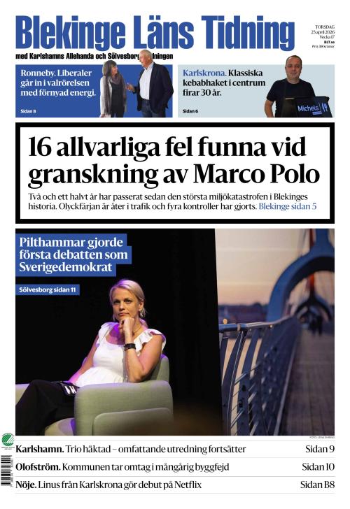 Blekinge Läns Tidning 23.4.2026