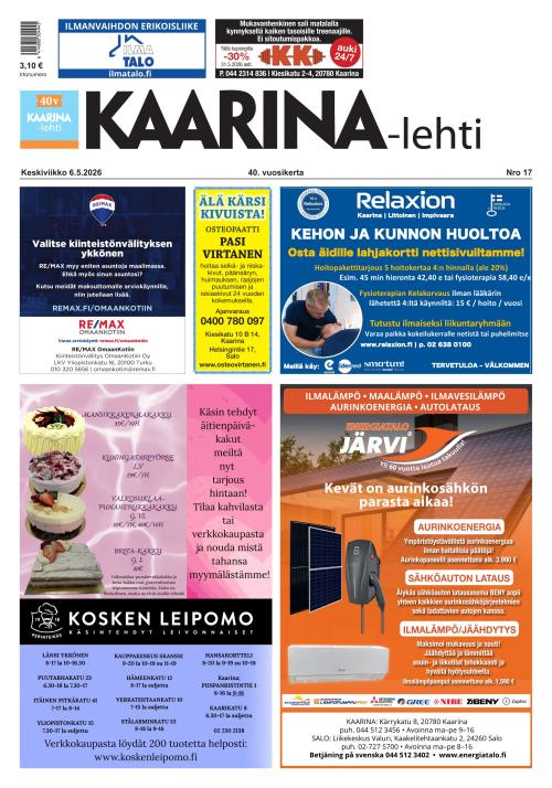 Kaarina-lehti 6.5.2026