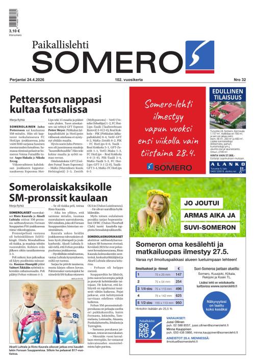 Paikallislehti Somero 24.4.2026