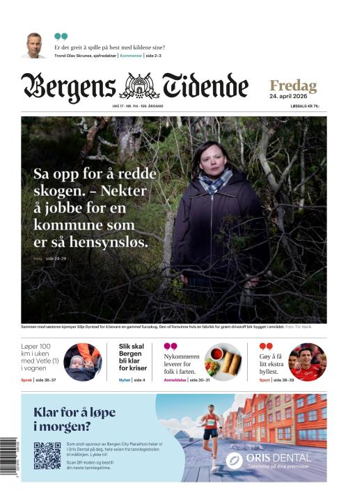 Bergens Tidende 24.4.2026
