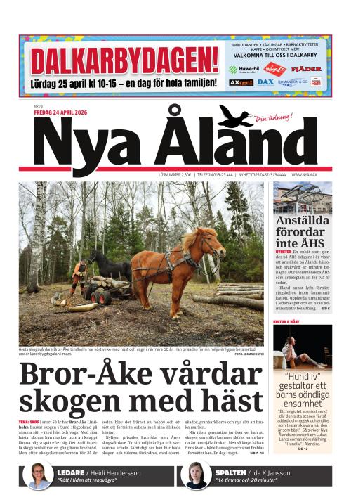 Nya Åland 24.4.2026