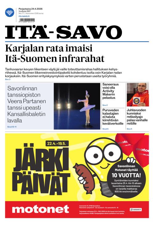 Itä-Savo 24.4.2026
