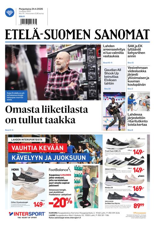 Etelä-Suomen Sanomat 24.4.2026
