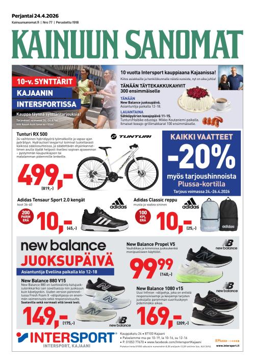 Kainuun Sanomat 24.4.2026
