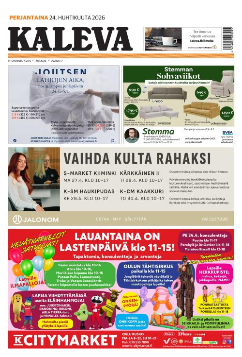 Kaleva 24.4.2026