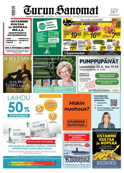 Turun Sanomat 24.4.2026