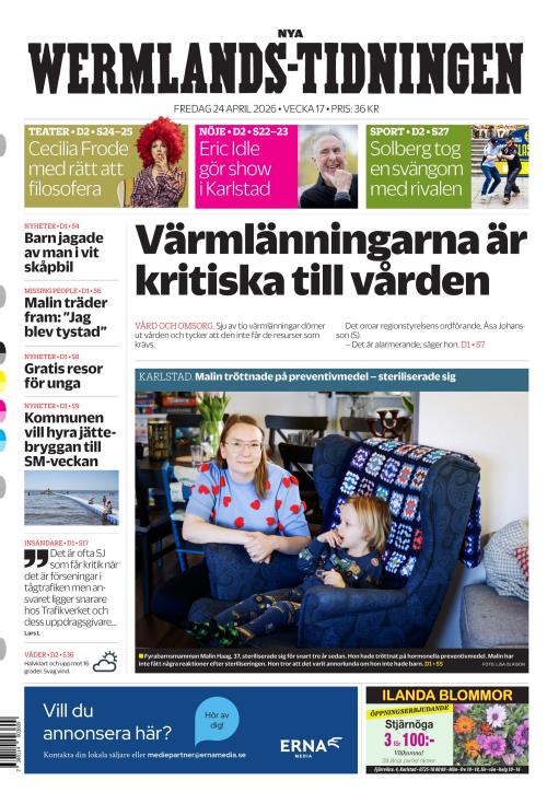 Nya Wermlands-Tidningen 24.4.2026