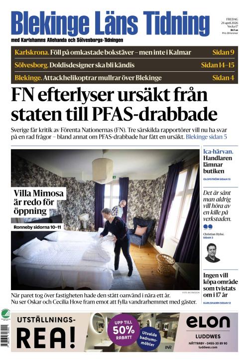 Blekinge Läns Tidning 24.4.2026