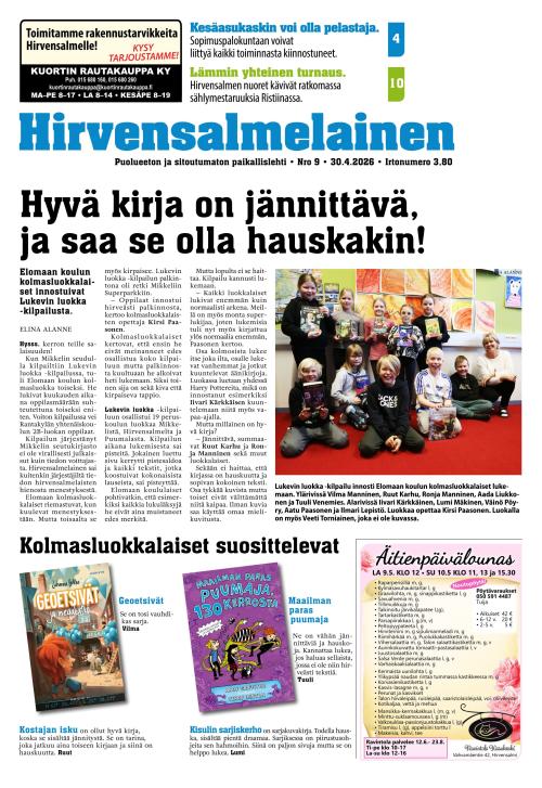 Hirvensalmelainen 30.4.2026