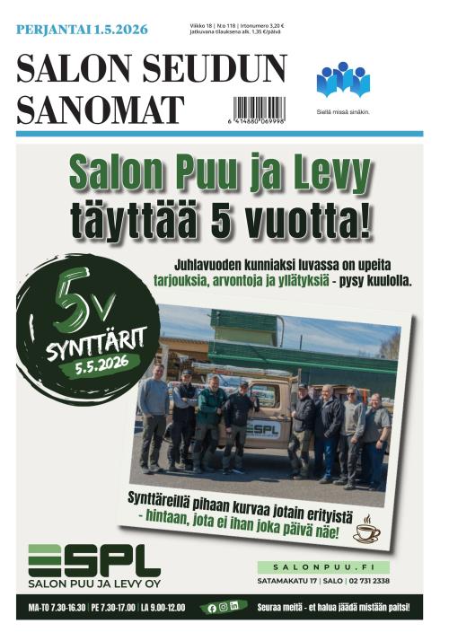 Salon Seudun Sanomat 1.5.2026