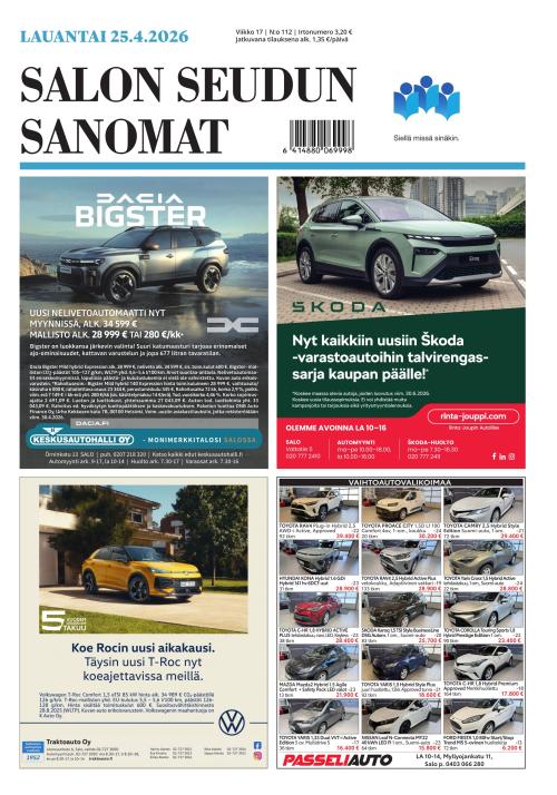Salon Seudun Sanomat 25.4.2026
