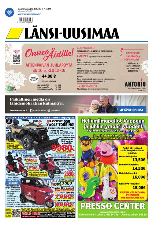 Länsi-Uusimaa 25.4.2026
