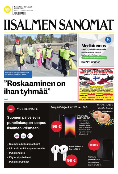 Iisalmen Sanomat 25.4.2026