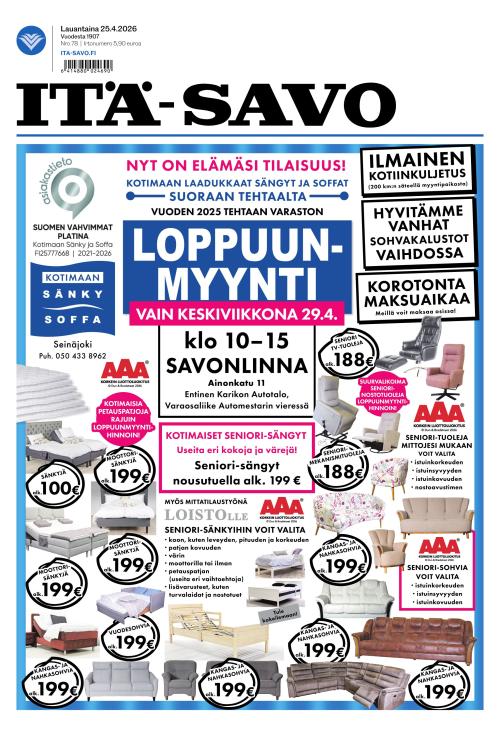 Itä-Savo 25.4.2026